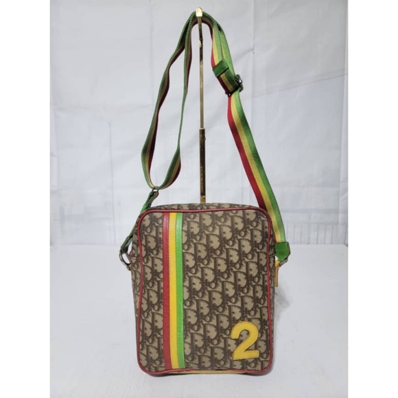 Authentic CHRISTIAN DIOR Diorissimo Rasta Messenger Bag - Picture 1 of 13